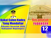 Bakal Calon Kades yang Mendaftar dalam Pilkades 2020, Kecamatan Padangan Bojonegoro