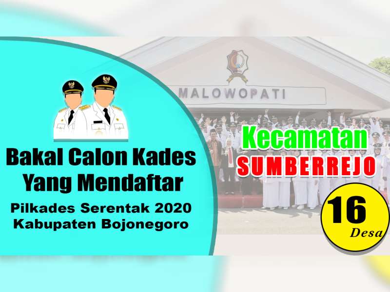 Bakal Calon Kades yang Mendaftar dalam Pilkades 2020, Kecamatan Sumberrejo Bojonegoro