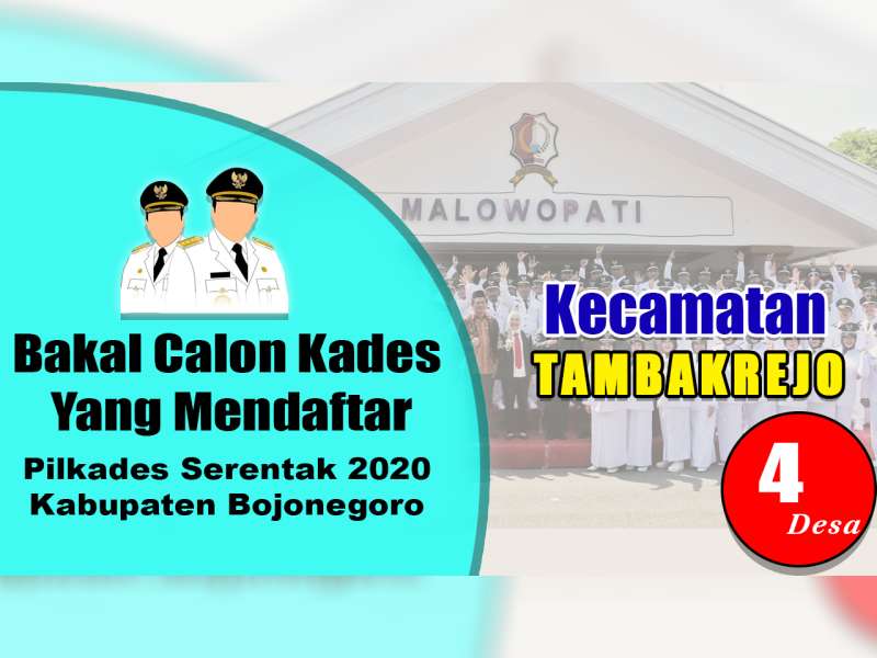 Bakal Calon Kades yang Mendaftar dalam Pilkades 2020, Kecamatan Tambakrejo Bojonegoro