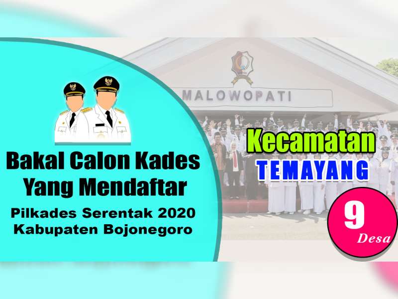 Bakal Calon Kades yang Mendaftar dalam Pilkades 2020, Kecamatan Temayang Bojonegoro