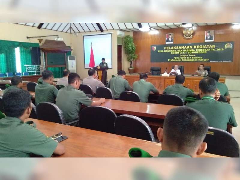 Kodim Bojonegoro Gelar Apel, Tingkatkan Wawasan dan Pengetahuan Danramil dan Babinsa