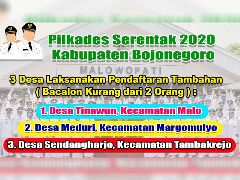 Pilkades Serentak di Bojonegoro, 3 Desa Laksanakan Pendaftaran Bakal Calon Tambahan