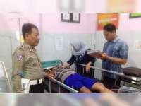 Ambil Haluan ke Kanan, Motor Tabrak Truk Boks, Pemotor di Purwosari Bojonegoro Luka Berat