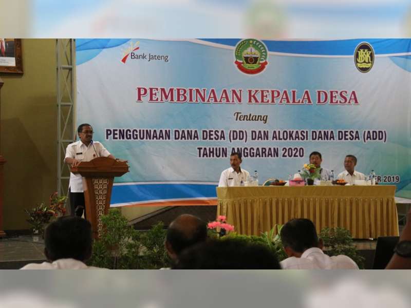 Pemkab Blora Gelar Pembinaan Penggunaan DD dan ADD pada Kepala Desa