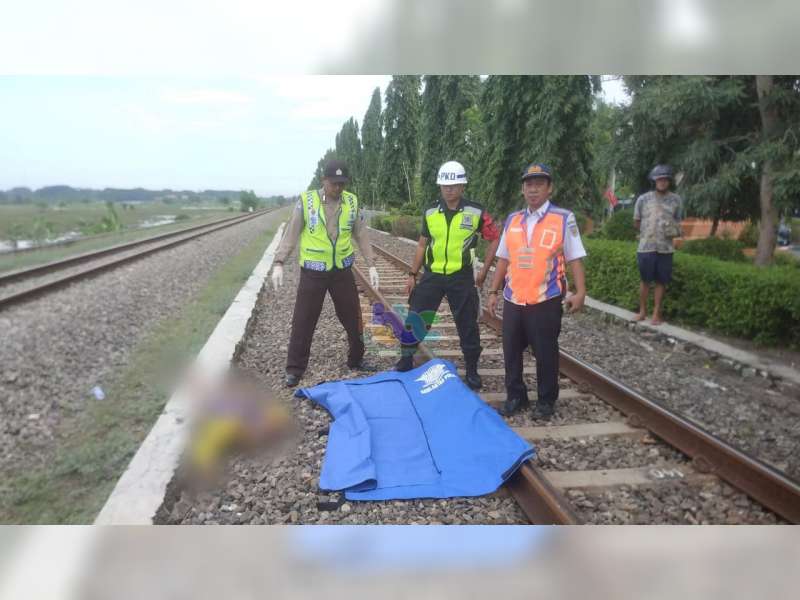 Terserempet Kereta Api dan Terpental Hingga 25 Meter, Warga Kapas Bojonegoro Tewas di TKP