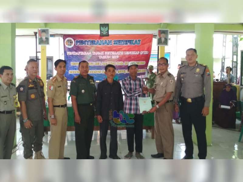 BPN Bojonegoro Bagikan 841 Sertifikat Program PTSL pada Warga Desa Kalitidu