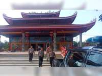 Jelang Imlek, Polisi Blora Intensifkan Patroli ke Kelenteng Hok Tik Bio