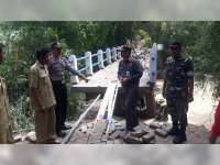 Diterjang Banjir, Tebing 2 Jembatan di Kecamatan Ngasem Bojonegoro Ambrol
