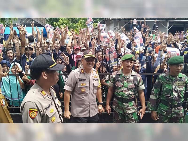 Kapolres Bojonegoro Pimpin Pengamanan Tahapan Kampanye Umum Pilkades 2020