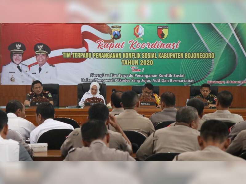 Pemkab Bojonegoro Gelar Rakor Tim Terpadu Penanganan Konflik Sosial dalam Pilkades