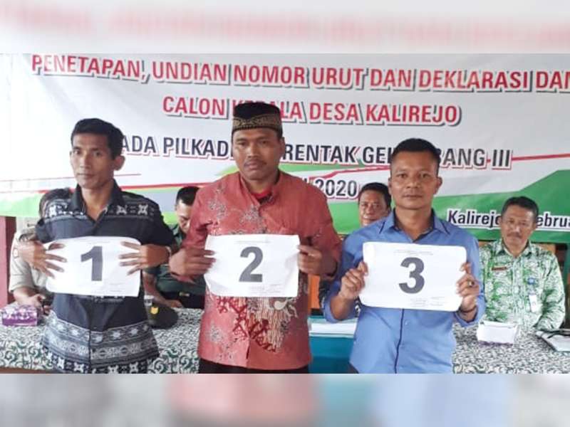 Inilah Nama dan Nomor Urut Calon Kades, Pilkades Kecamatan Bojonegoro Kota