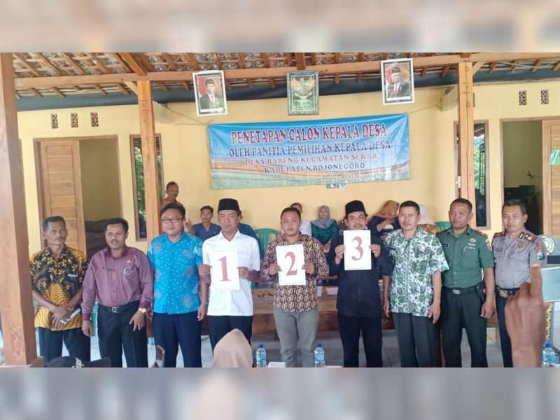 Inilah Nama dan Nomor Urut Calon Kades, Pilkades Kecamatan Sekar Bojonegoro
