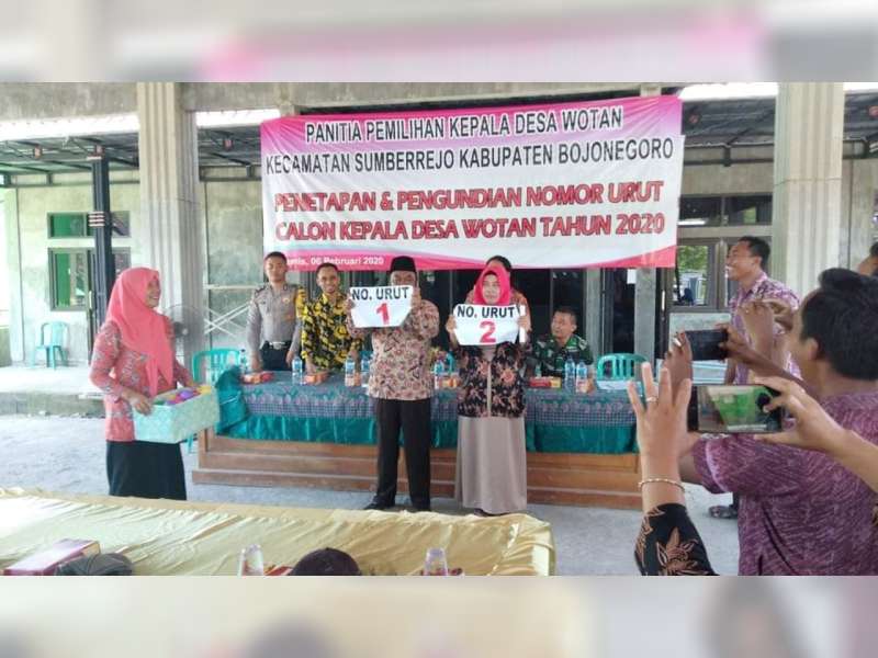 Inilah Nama dan Nomor Urut Calon Kades, Pilkades Kecamatan Sumberrejo Bojonegoro