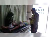 Tabrakan Motor di Kalitidu Bojonegoro Seorang Pengendara Luka-Luka