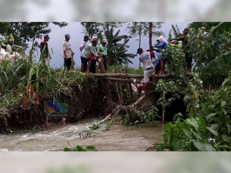 Tanggul Kali Ingas Di Kanor Bojonegoro Jebol Belasan Hektare Sawah Tergenang Beritabojonegoro Com