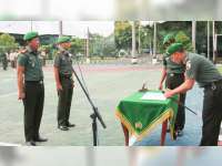 Dandim Bojonegoro Pimpin Sertijab Sejumlah Perwira Staf dan Danramil