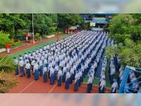 Polisi di Bojonegoro Jadi Inspektur Upacara di 100 Sekolah