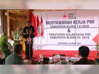 Bupati Blora Hadiri Musyawarah Kerja PMI 2020 dan Penutupan Bulan Dana PMI 2019