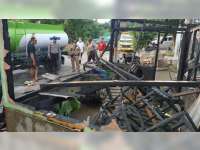 Diduga Akibat Korsleting Listrik, Warung Milik Warga Gayam Bojonegoro Hangus Terbakar