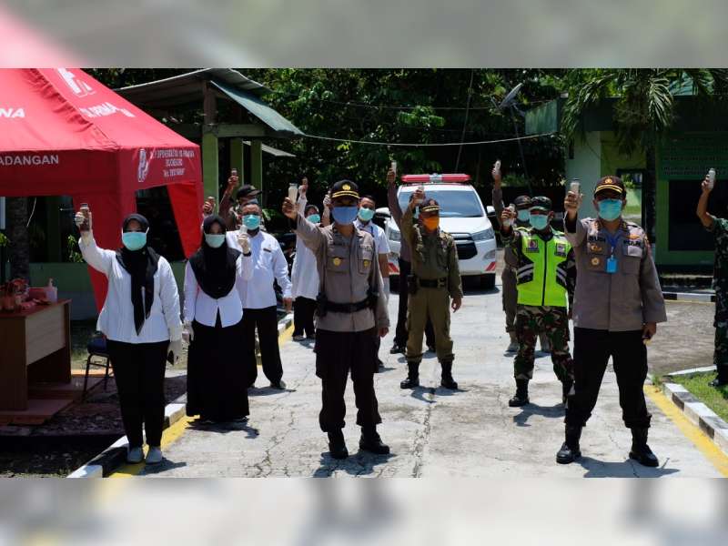 Kapolres Bojonegoro Pantau Posko Terpadu Covid-19 di Wilayah Perbatasan