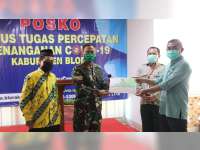 Sejumlah Lembaga di Blora Beri Bantuan untuk Penanggulangan Virus Corona