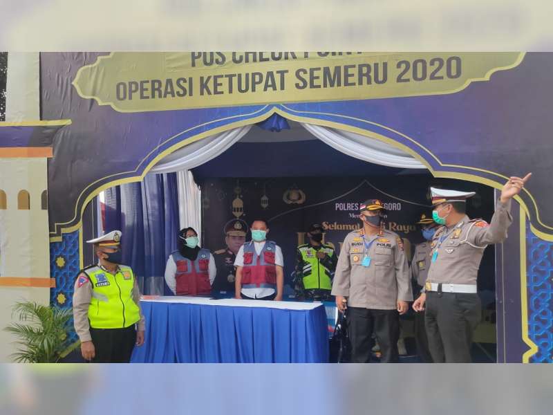 Kunjungi Pos Cek Point, Kapolres Bojonegoro Pantau Kesiapan Operasi Ketupat Semeru 2020