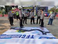 Dirlantas Polda Jatim Cek Jalur Perbatasan Jawa Timur - Jawa Tengah di Bojonegoro