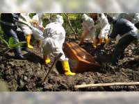 Jenazah Warga Desa Wedi Bojonegoro Dimakamkan dengan Protokol Covid-19