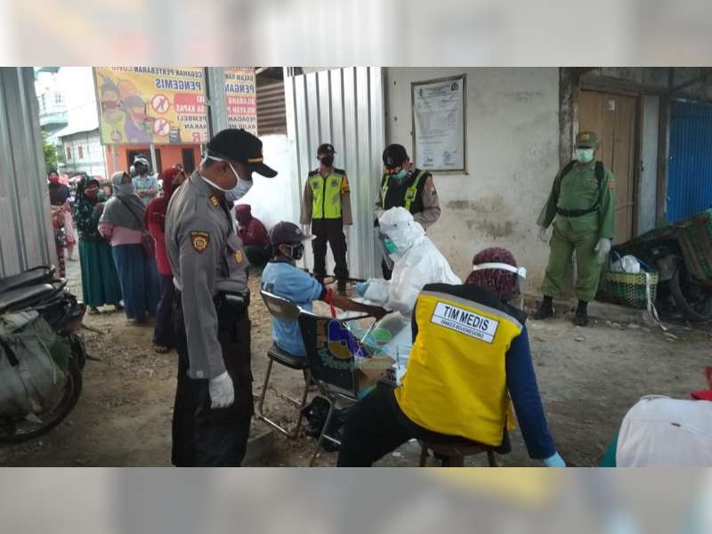 Hasil Rapid Test Covid-19 Pedagang Pasar Desa Kapas Bojonegoro, Semuanya Non Reaktif