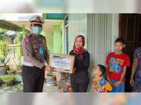 Sat Lantas Polres Bojonegoro Gelar Bakti Sosial pada Korban Kecelakaan Lalu-Lintas