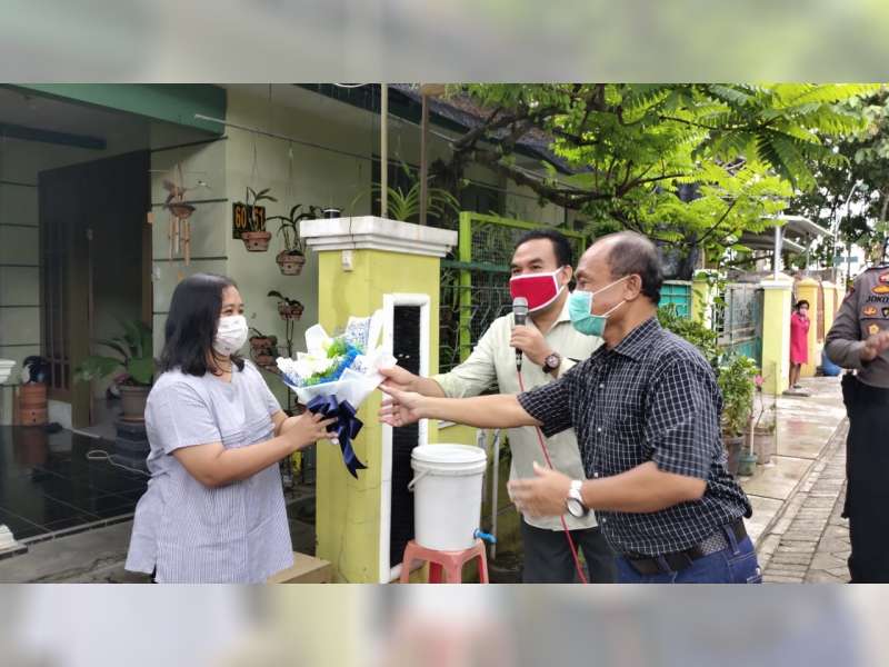 Wakil Bupati Blora Kunjungi dan Beri Motivasi Pasien Corona yang Sembuh Pertama