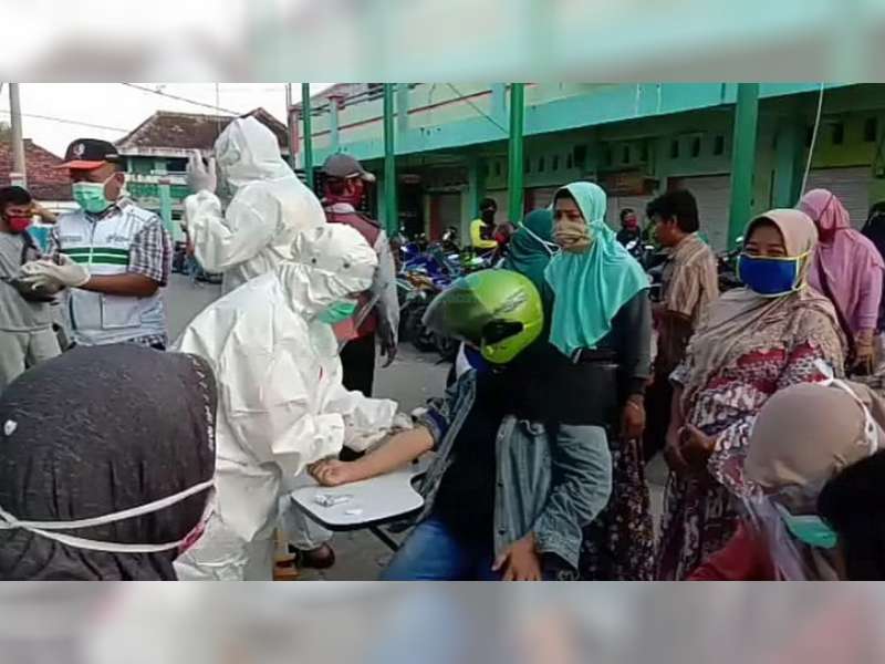 Hasil Rapid Test di 3 Pasar Tradisional di Bojonegoro, dari 308 Pedagang 2 Orang Reaktif