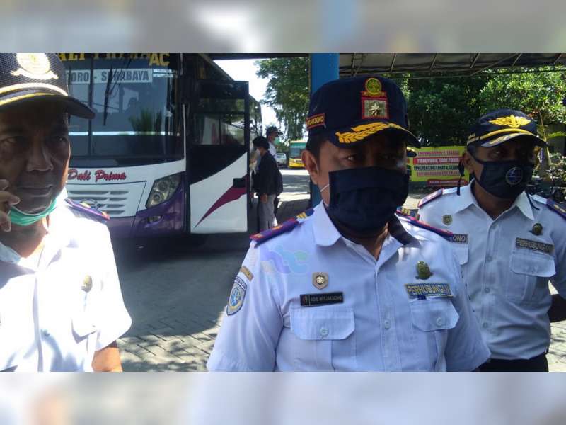 Penumpang dan Awak Bus di Terminal Rajekwesi Bojonegoro Wajib Terapkan Protokol Covid-19