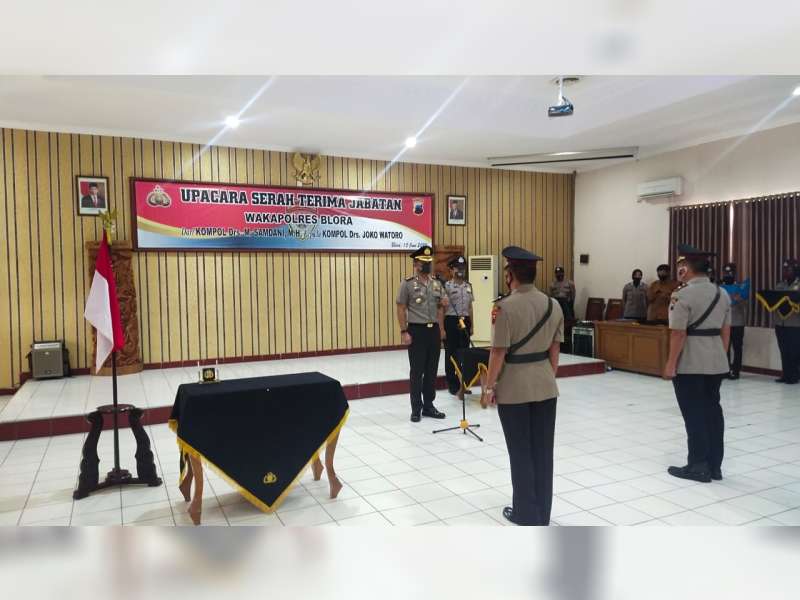 Kapolres Blora Pimpin Upacara Serah Terima Jabatan Wakapolres