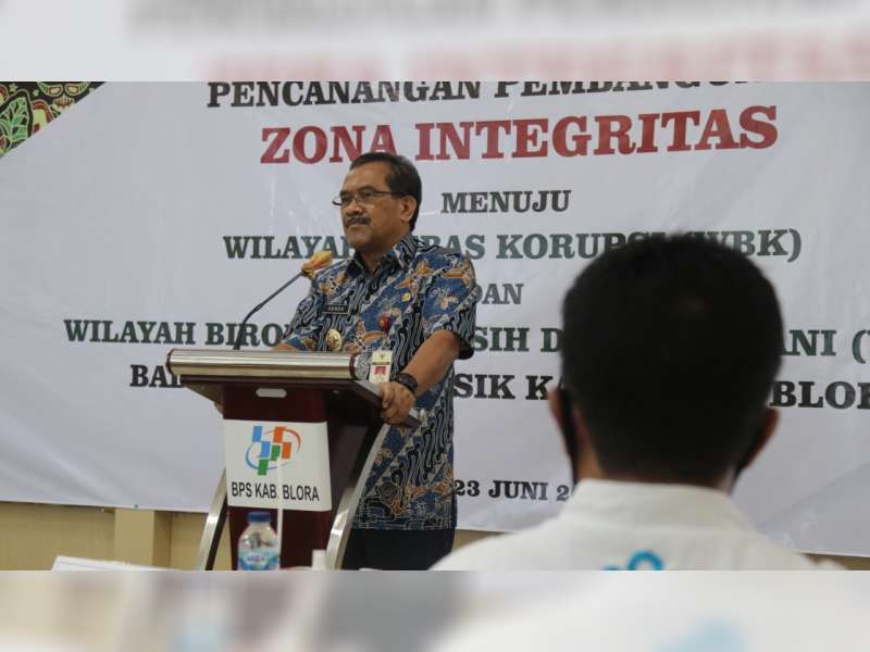 Bupati Hadiri Pencanangan Zona Integritas Menuju WBK WBBM BPS Blora