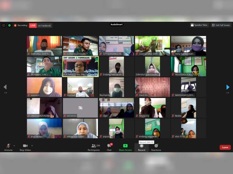 Ademos Bojonegoro Gelar Sinau Bareng Virtual di Era Baru Pendidikan