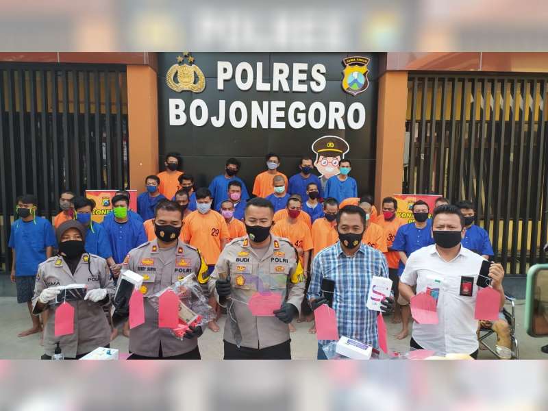 Operasi Sikat Semeru 2020, Polres Bojonegoro Ungkap 29 Kasus Dengan 49 Tersangka