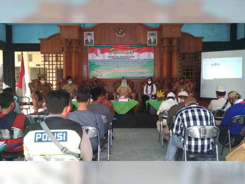 Bupati Bojonegoro Hadiri Seminar Wawasan Kebangsaan dalam TMMD 2020, di Desa Lebaksari