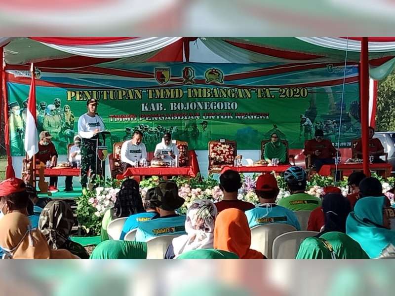 TMMD Imbangan 2020 di Kecamatan Baureno Bojonegoro, Resmi Ditutup