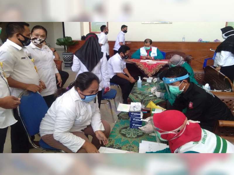 ASN dari Seluruh OPD di Lingkungan Pemkab Bojonegoro, Ikuti Rapid Test