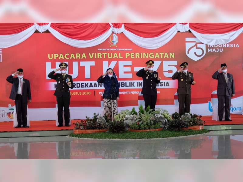 Upacara Peringatan Detik-Detik Proklamasi Kemerdekaan RI di Bojonegoro Digelar Secara Virtual