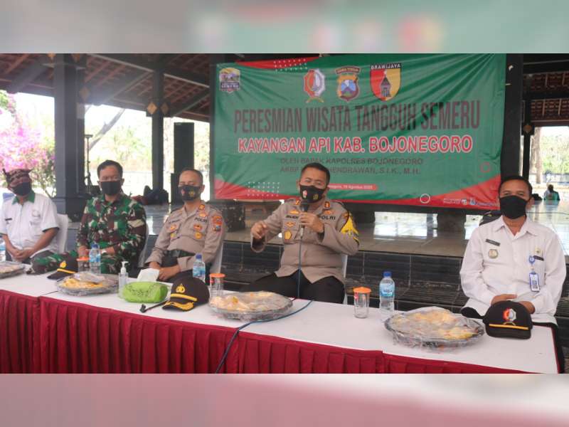 Polres Bojonegoro Resmikan Wisata Tangguh Semeru di Objek Wisata Khayangan Api