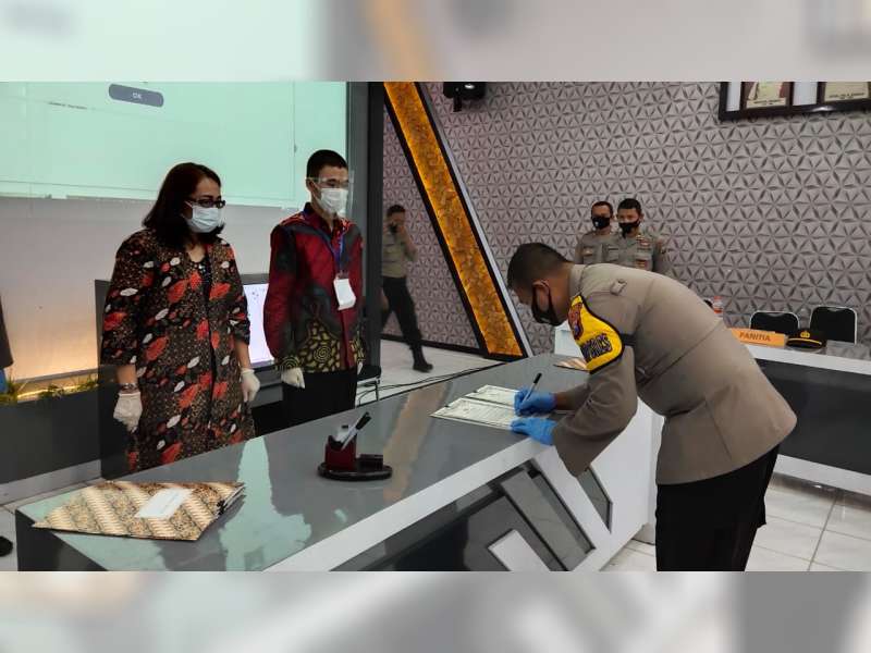 Calon Bintara Polri Asal Bojonegoro Tandatangani Pakta Integritas