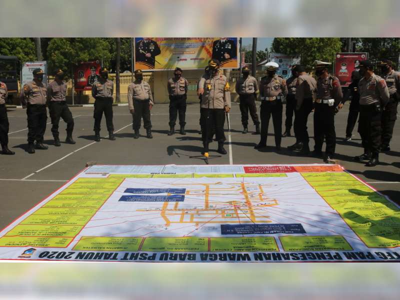 Polres Bojonegoro Gelar Simulasi Pengamanan Pengesahan Warga Baru Perguruan Silat