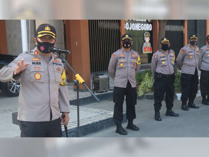 Kapolres Bojonegoro Imbau, Pengesahan Warga Baru Perguruan Silat Patuhi Protokol Covid-19