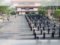 Kapolres dan Dandim Bojonegoro Pimpin Apel Pengamanan Pengesahan Warga Baru Perguruan Silat