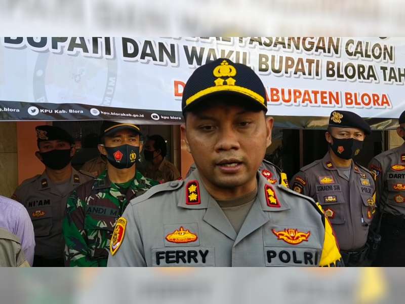 Kapolres Blora Pimpin Pengamanan Pendaftaran Calon Bupati dan Wakil Bupati Pilkada 2020