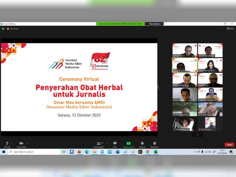 Sinar Mas Donasikan Obat Herbal bagi Jurnalis Anggota AMSI