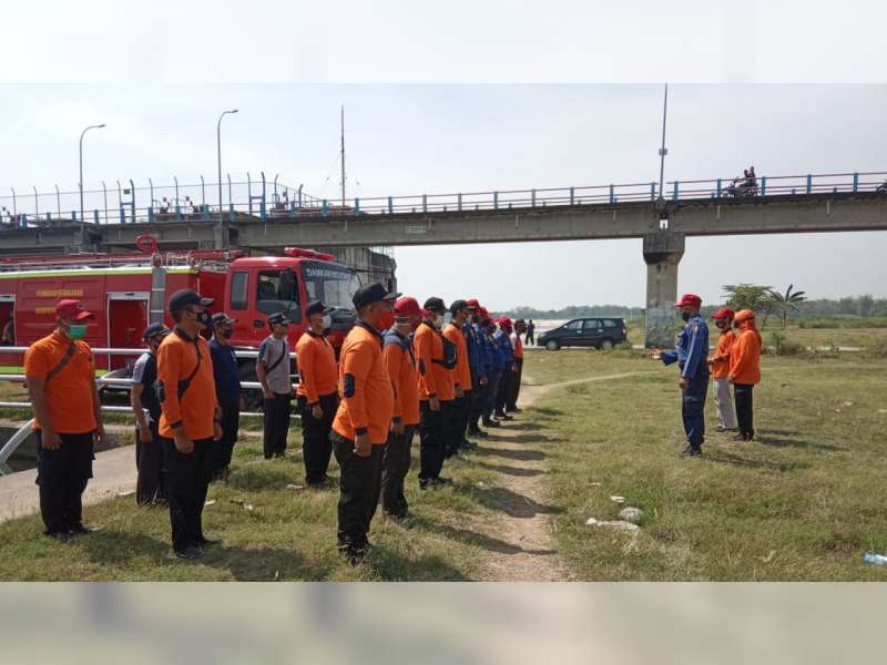 Dinas Damkar, BPBD dan Dishub Bojonegoro, Gelar Latihan Gabungan Penanggulangan Bencana