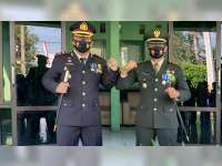 Datang ke Markas Kodim, Kapolres Bojonegoro Sampaikan Ucapan Selamat HUT TNI ke-75